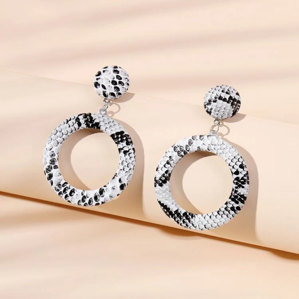 Snakeskin Drop Earrings